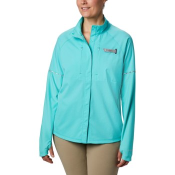 Columbia Overhemd Dames, PFG Ultimate Catch ZERO Long Sleeve Hybrid Blauw, 80SBKGWXH